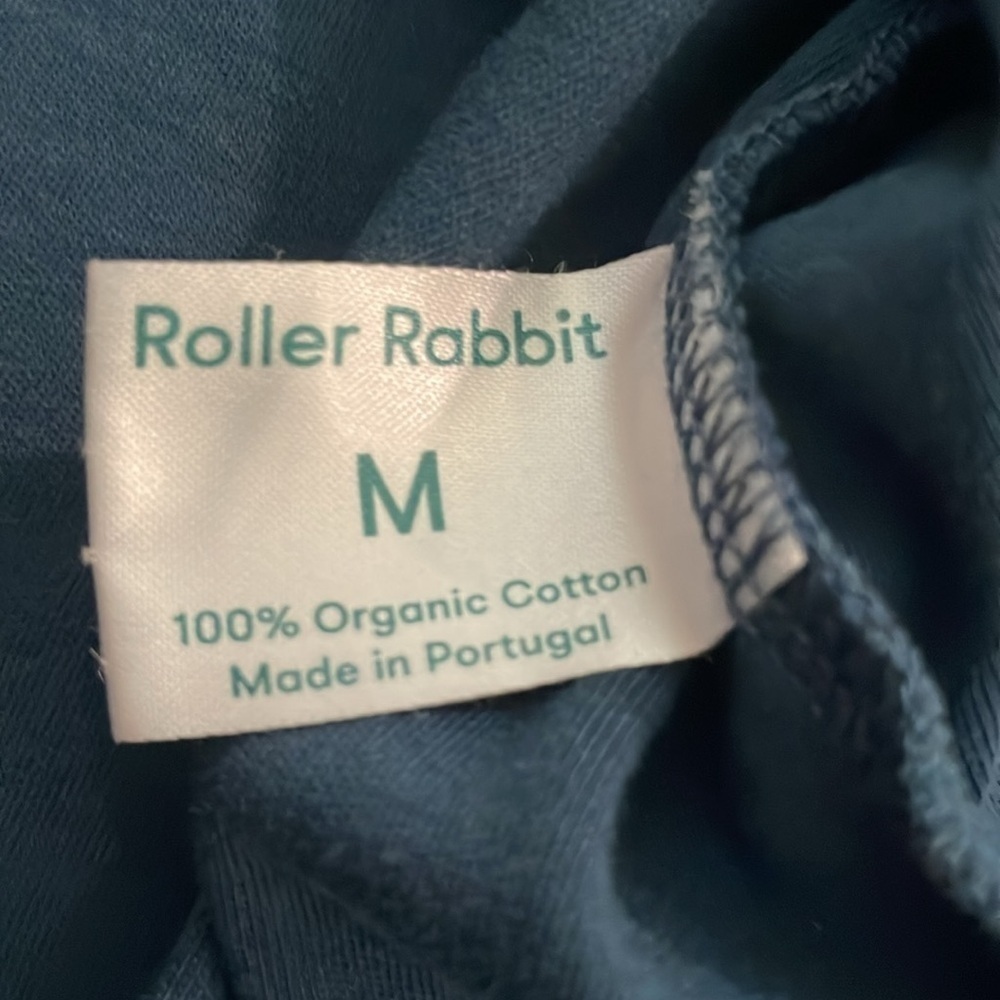 Faherty x Roller Rabbit Button Down Polo PJ Top Mini Wave Limited Edition Medium - Picture 6 of 7
